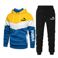 جديد الرجال الخريف الشتاء مجموعات قلنسوة بسحاب السراويل قطع رياضية غير رسمية الذكور رياضية ماركة الملابس بذلة رياضية - Image 3